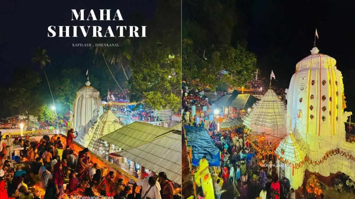 Maha Shivaratri Celebration at Kapilash Temple, Dhenkanal – Grand Festivities and Devotee Gathering at Odisha's Famous Shiva Shrine