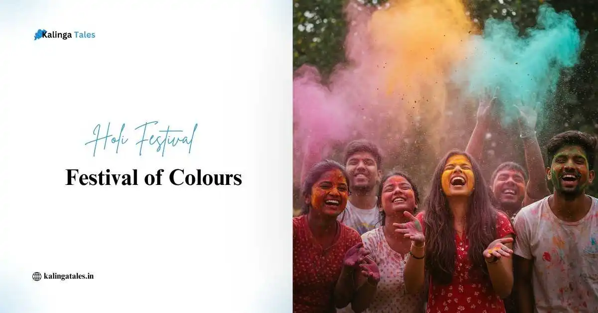 Holi Festival – A joyful celebration of colors in India with people throwing vibrant powders, symbolizing happiness, unity, and the arrival of spring.